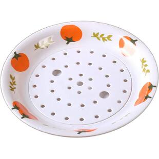 新款饺子盘沥水双层盘饺子专用盘食品级餐盘家用盘子餐具圆盘果盘