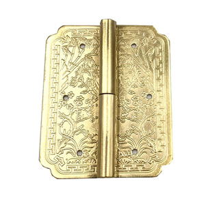 新中式仿古家具纯黄铜花合页古典配件衣橱书柜门脱卸合叶活页铰链