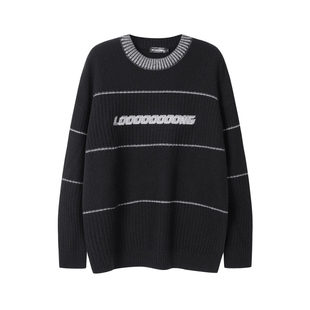 BLUREMO/模糊情绪2026春季新款复古金属线立体绣花百搭针织毛衣潮