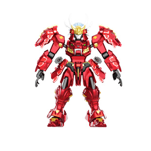 森宝正品拼装积木人先祖效应指定款甲斐之虎湖中骑士男孩生日礼物