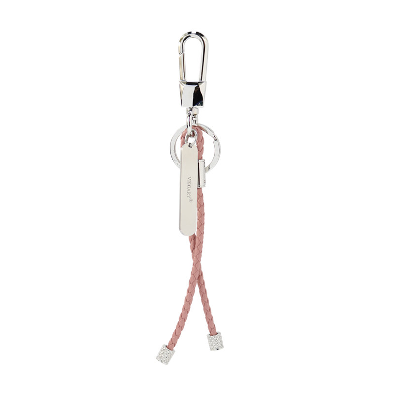 VISGARY羊皮编织车钥匙挂坠情侣钥匙扣女包包挂饰定制礼物男BV31