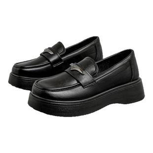 Warrior/回力女鞋2025秋冬季新款厚底增高休闲豆豆鞋学生福乐鞋女