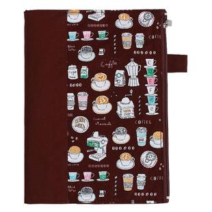 随身小号48K台湾珠友手账本书衣A6带拉链票据收纳袋 创意布艺手账本外壳封套B6带笔插日式A5本子封皮保护套