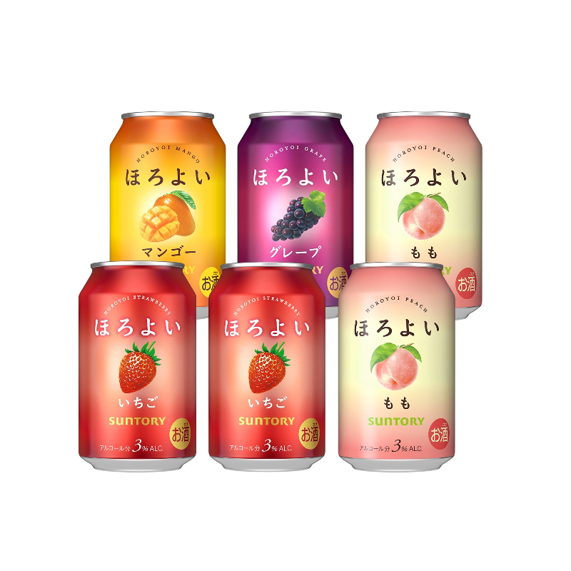 三得利和乐怡预调鸡尾酒缤纷6罐 低度果味女生闺蜜聚会低度气泡酒