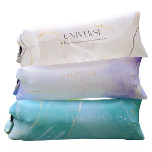 定制图案户外露营懒人充气空气沙发气垫单双人家用便携野营音乐节