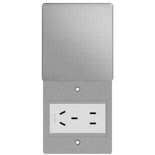 国际电工86型平推式地插插座超薄隐形不锈钢面板丝滑推拉防水防燃