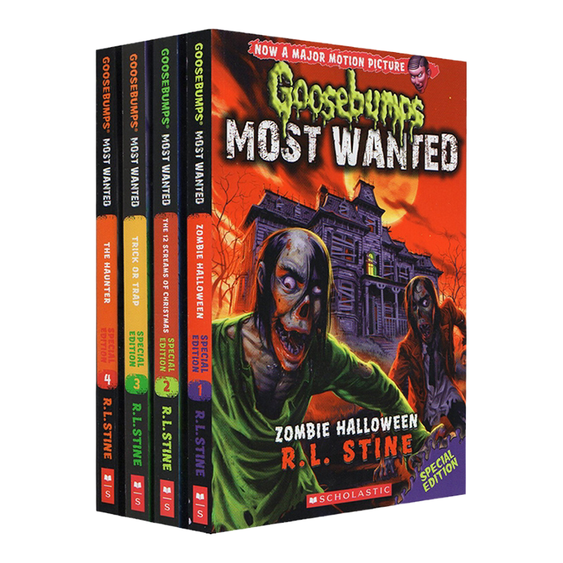 鸡皮疙瘩最高通缉系列 特别版4册 Goosebumps Most Wanted Special Edition 英文原版小说青少年幽默章节书 R.L.Stine斯坦
