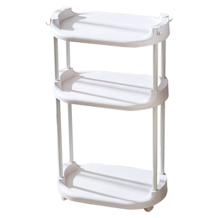 浴室置物架卫生间脸盆架洗手间塑料收纳架子多层储物柜推车落地式