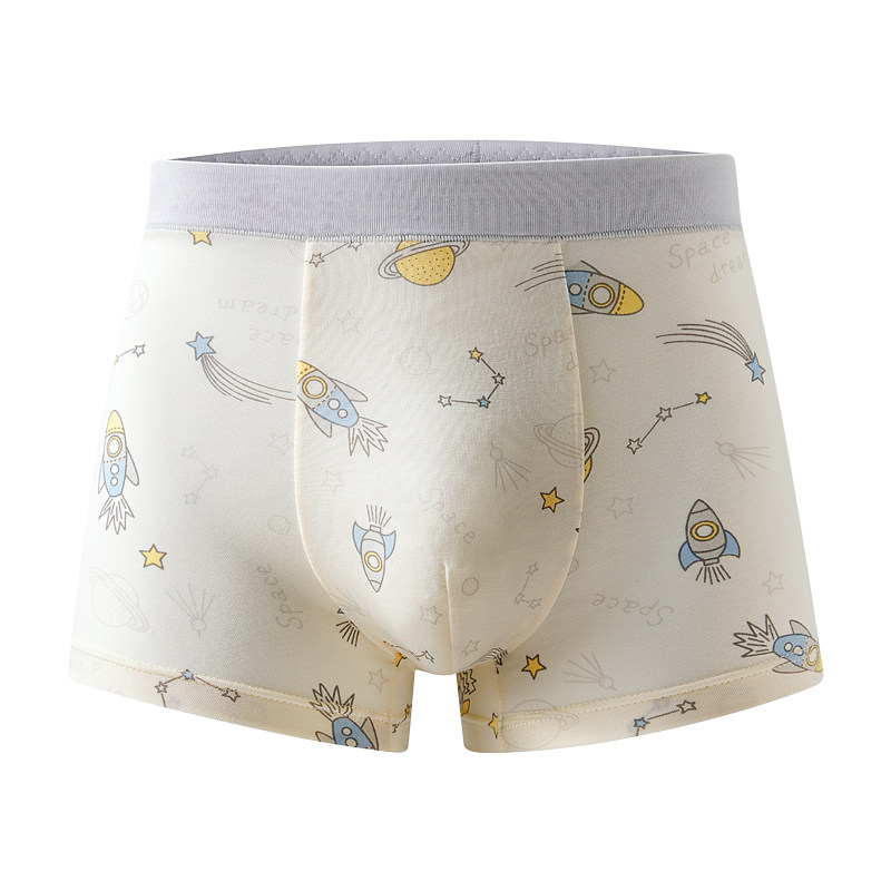 嫚熙儿童内裤男童宝宝平角短裤莱赛尔防走光男宝宝中大童四角短裤