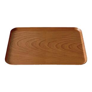 仿木纹托盘轻奢高档长方形餐盘咖啡杯面包蛋糕茶盘家用收纳甜品盘