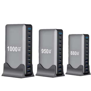 新款1000W全协议氮化镓充电器多口桌面充电站PD3.1单口140W快充插头usb口加typec口适用苹果安卓华为小米三星