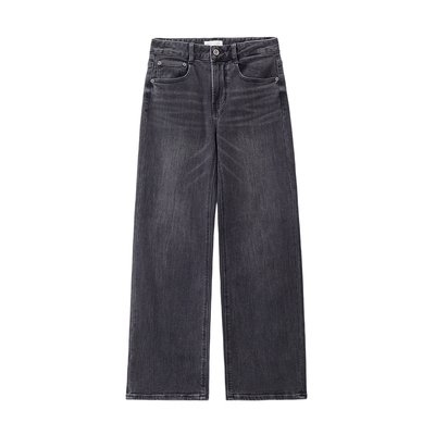 Giordano直筒裤内抓毛牛仔裤