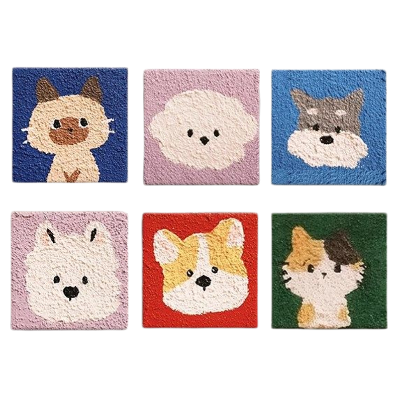 可爱小狗猫咪宠物头像成品装饰画