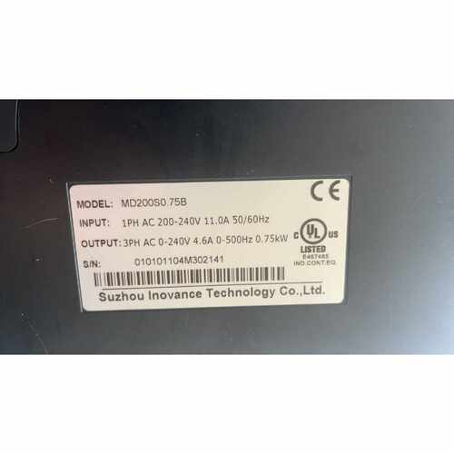 议价汇川变频器MD200S0.75B，0.75KW，输入20