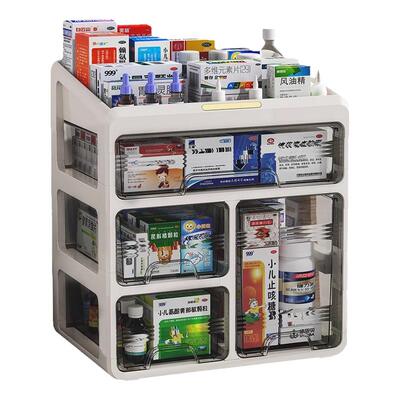 日本家用药箱家庭装药品收纳盒超大容量药盒收纳箱多层药物医药箱