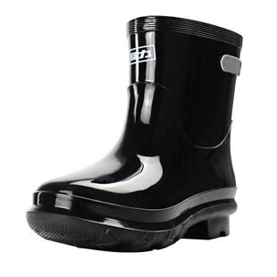 回力雨鞋男短筒加绒水鞋中高筒雨靴男加厚保暖胶鞋男工地防滑防水