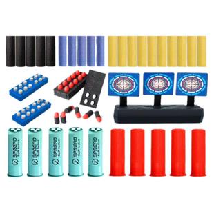 S686喷子弹壳软弹子弹EVA海绵吸盘3孔头散弹枪1014标靶玩具枪配件