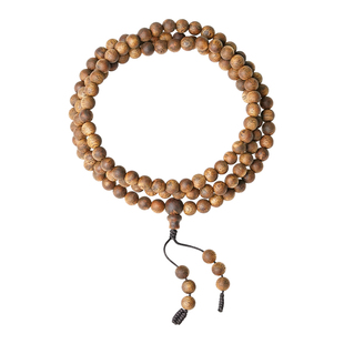 普陀山天然绿奇楠沉香手串真品108颗佛珠手链沉水级木制文玩礼物