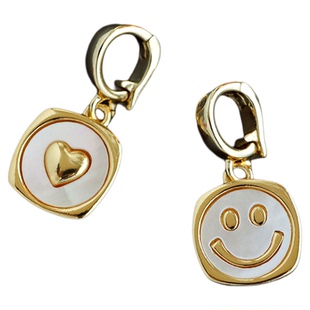 小巧款天然白蝶贝简约任意可掰扣吊坠DIY珍珠裸链珠链方糖项坠