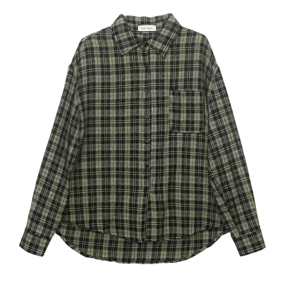 EverWear纯棉黑白格纹宽松衬衫