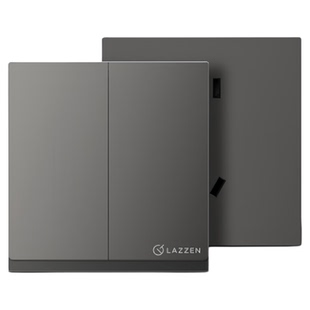 LAZZEN良信开关插座N50烟雨灰一开双控五孔USB空调电脑家用86面板
