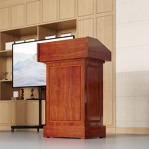 演讲台发言台讲台桌会议室学校迎宾台酒店接待台木质讲话台实木
