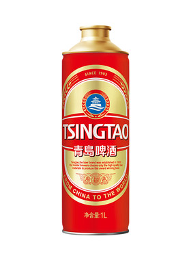 青岛经典啤酒红金1升大桶装