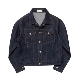 SUNINWAVE16盎司窄幅红边赤耳原牛夹克短宽版型牛仔质感夹克外套