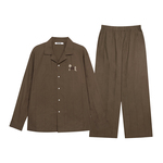 CANOTWAIT小马立体标褶皱衬衫家居服套装情侣春睡衣