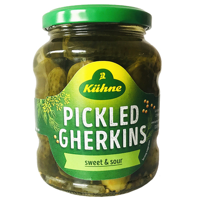 冠利Kuhne青瓜仔330g酸青瓜汉堡三明治沙拉配料 进口酸黄瓜