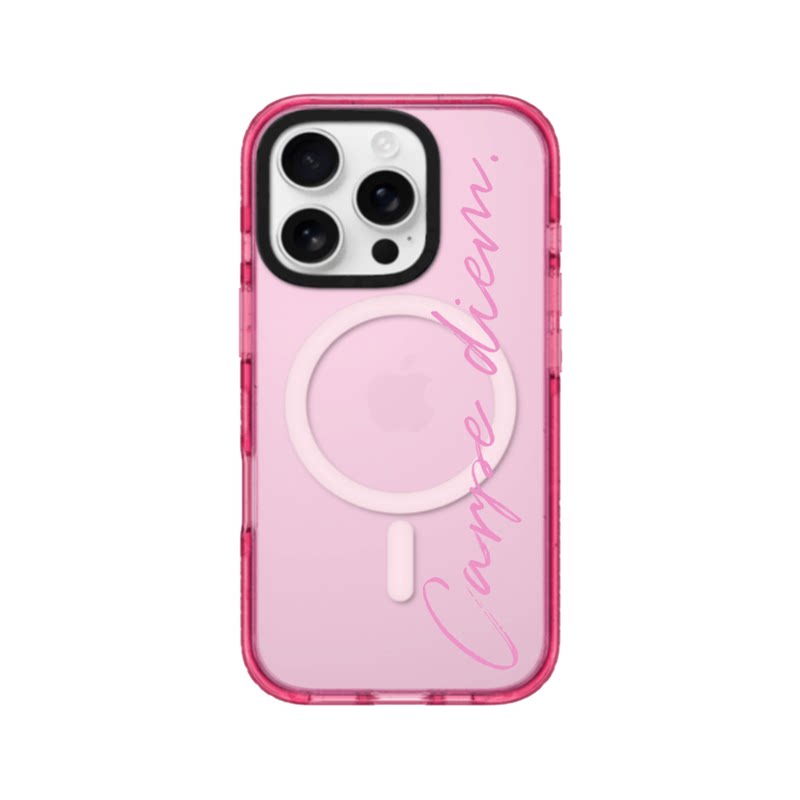 适用苹果iPhone17promax泡泡粉磁吸亚克力手机壳16pro私人签名图片定制手机壳15粉色手机壳宠物情侣图片定制
