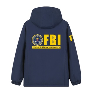 FBI美国联邦调查局情报特工电影同款夹克外套男冬款连帽冲锋衣服