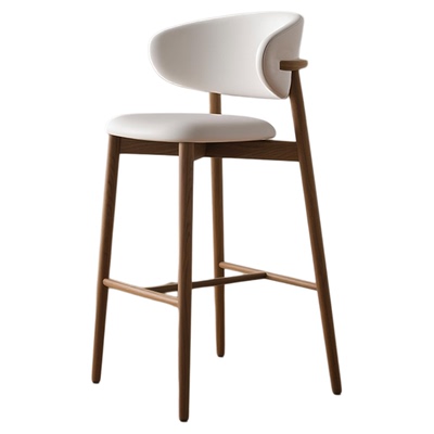 实木家用岛台高脚餐椅