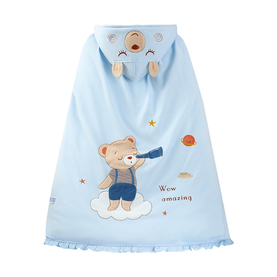 婴儿披风斗篷长款纯棉加厚保暖