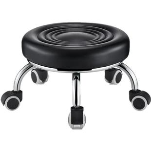 小凳子家用美缝滑轮矮板凳软座足浴客厅椅子儿童学步修脚美甲圆凳