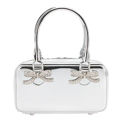 self-portrait牛皮革波士顿包