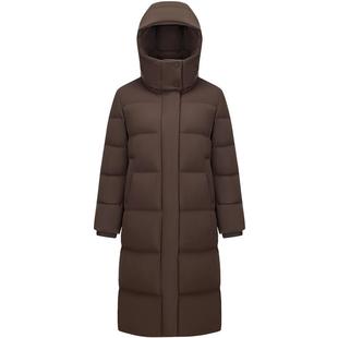 波司登冬季户外运动长款面包服柔软亲肤弹力显瘦加厚修身羽绒服女