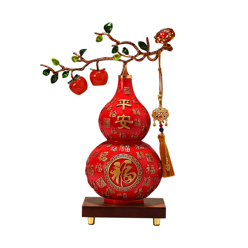 柿柿如意百福招财葫芦摆件装饰品