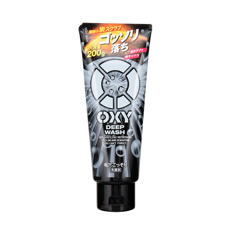日本乐敦OXY男士洗面奶欧治深层清洁去角质200g大容量控油洁面乳