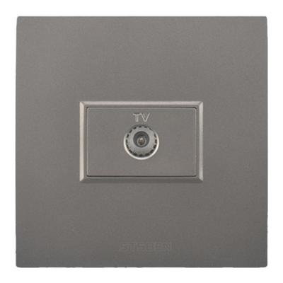 86型暗装灰色两位有线电视插座