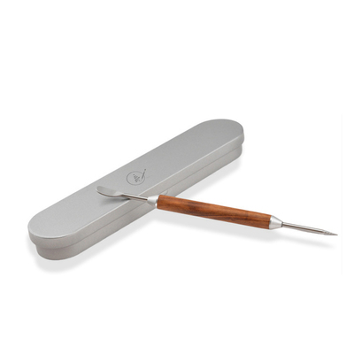 气流咖啡雕花针不锈钢花梨木实木