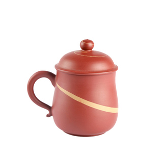 荣昌陶男士紫砂杯茶杯全手工带盖绞泥办公杯定制泡茶杯茶具主人杯