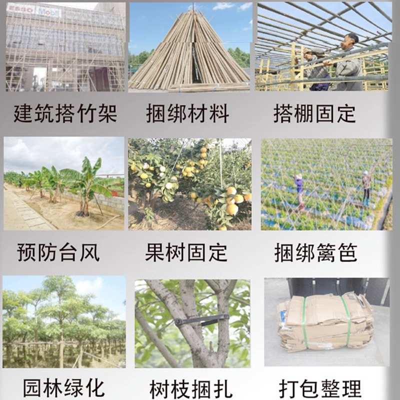 塑料绳捆绑扎带瓜果树包装打园林建筑pp胶绳子大棚竹架搭拉农用枝