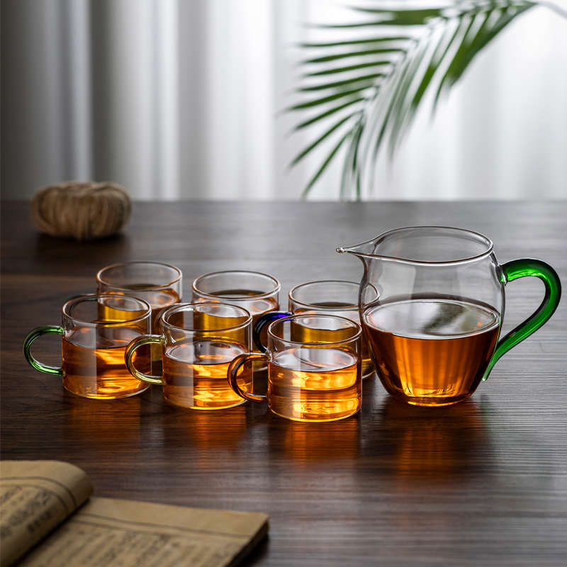 茶杯公道杯玻璃茶漏一体加厚高级耐热泡茶壶水壶过滤功夫茶具套装