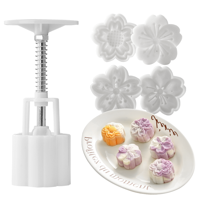 展艺月饼樱花模具手压式