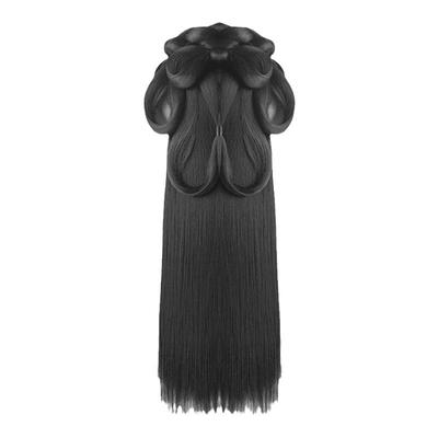 汉服假发古风一体式全套头饰女战国袍发髻盘发魏晋风后脑勺垫发包