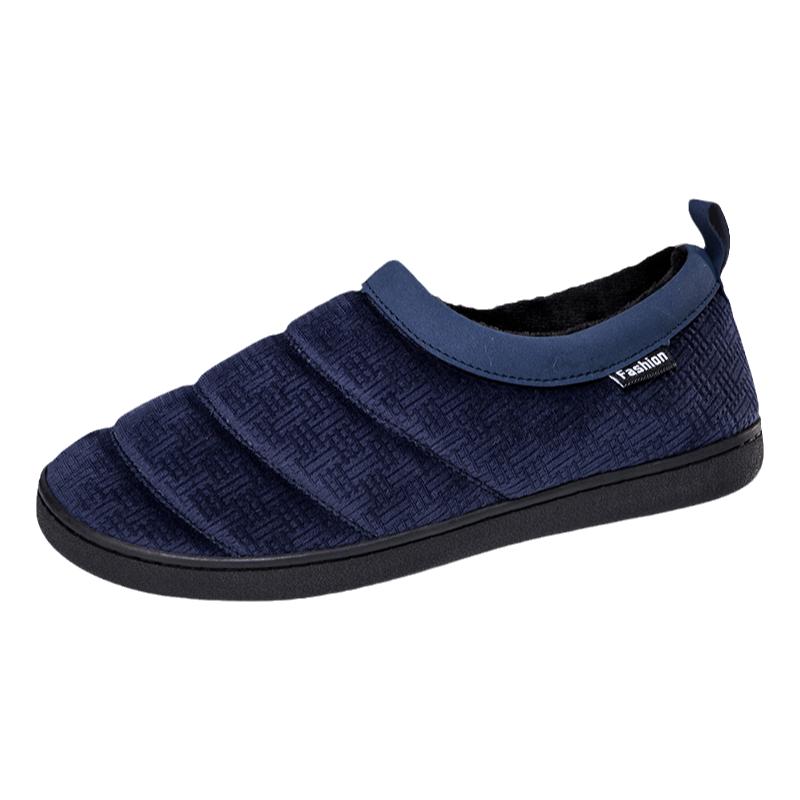 外贸棉拖鞋男室内居家用棉鞋男士冬季加绒包跟棉拖大码脚背高宽