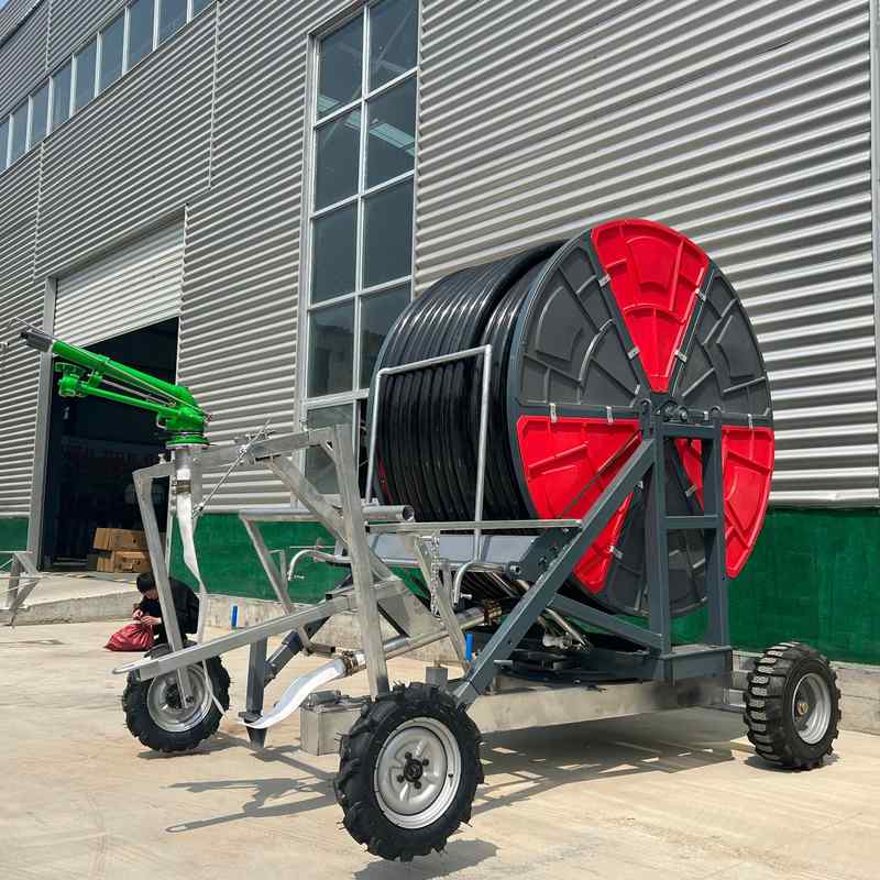 卷盘式喷灌机75-300全自动绞盘式大型农用多喷头自走浇地节水设备