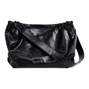 DREA BASAA半山折角系列大号托特包小众大容量通勤真皮单肩斜跨包