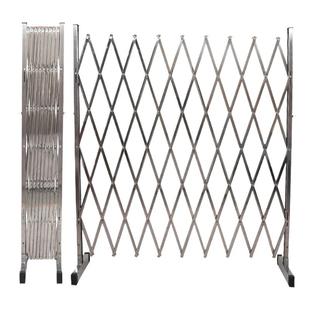 不锈钢伸缩围栏安全推拉门可移动折叠防护栏幼儿园栅栏车间隔离栏